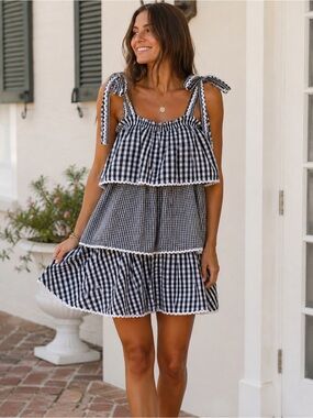 cute white midi dresses Danny Dress eblues Multicolor Crochet Tank Ankle Size:Pre-order 2XL Crafted from high